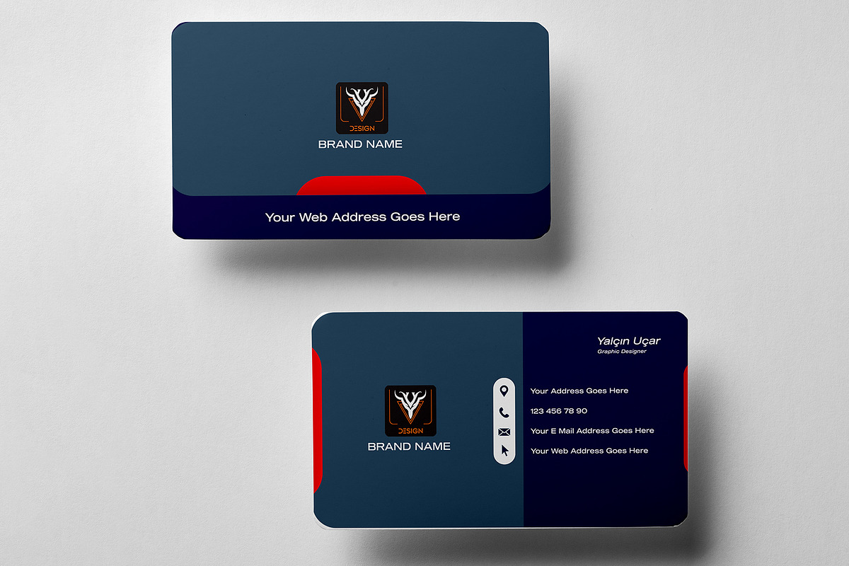Stylish Business Card Template, a Business Card Template by YUDesignStore (Photo 1 of 3)