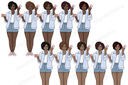 Travel Girl Clipart, a Person Illustration by GlamArtZhanna (Thumbnail 4 of 5)