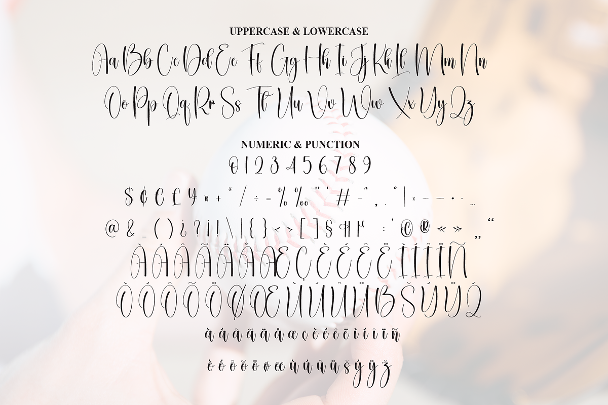 Baseball | Script Font, a Handwritten Font by Scratchones (Photo 7 of 8)