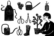 23 STYLISH GARDEN TOOLS, a Texture Illustration by Mii Lab (Thumbnail 9 of 10)