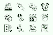 Money Drawing Illustration Set, a Finance Illustration by Vectors Market (Thumbnail 4 of 7)
