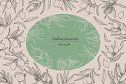 Olives branch. Graphics illustration, a Food Illustration by ON_lineart_store (Thumbnail 4 of 12)