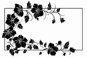 Black Flower Border Bundle, an Illustration by hafijul (Thumbnail 9 of 9)