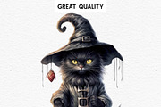 Halloween Witch Wizard Black Kitten, an Animal Illustration by Rabbit Heart (Thumbnail 4 of 10)
