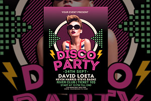 Disco Party Night, a Flyer Template by Muhamad Iqbal hidayat