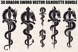 Dragon Sword Bundle, an Illustration by Designs_River