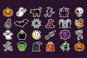Spooky Halloween Patch Set