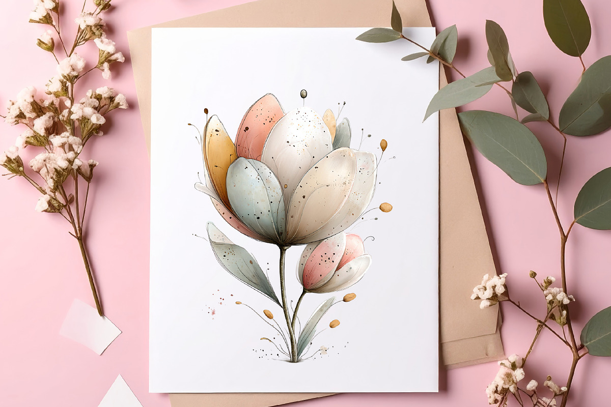 Whimsical spring tulip flower png, an Illustration by SinaCreation (Photo 9 of 11)