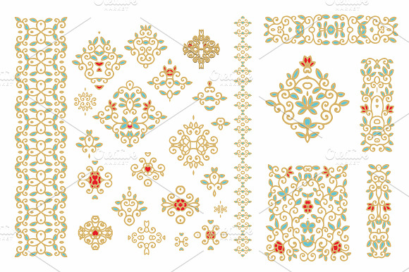 Set of ornamental forms preview 5
