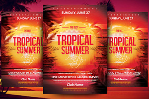 Tropical Summer Flyer Template
