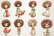 Fluffy Hair Summer Mom Clipart, an Illustration by RobertsArt (Thumbnail 4 of 5)