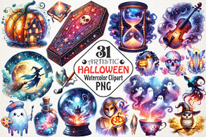 Artistic Halloween Illustration PNG, an Illustration by RobertsArt