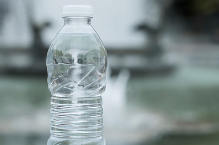 Bottle of water featuring water, bottle, and mineral