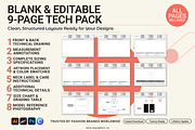 Oversized Hoodie Tech Pack Template, an Apparel Mockup by S.i. Graphics (Thumbnail 2 of 4)