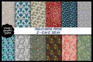 Paisley Variety Digital Papers