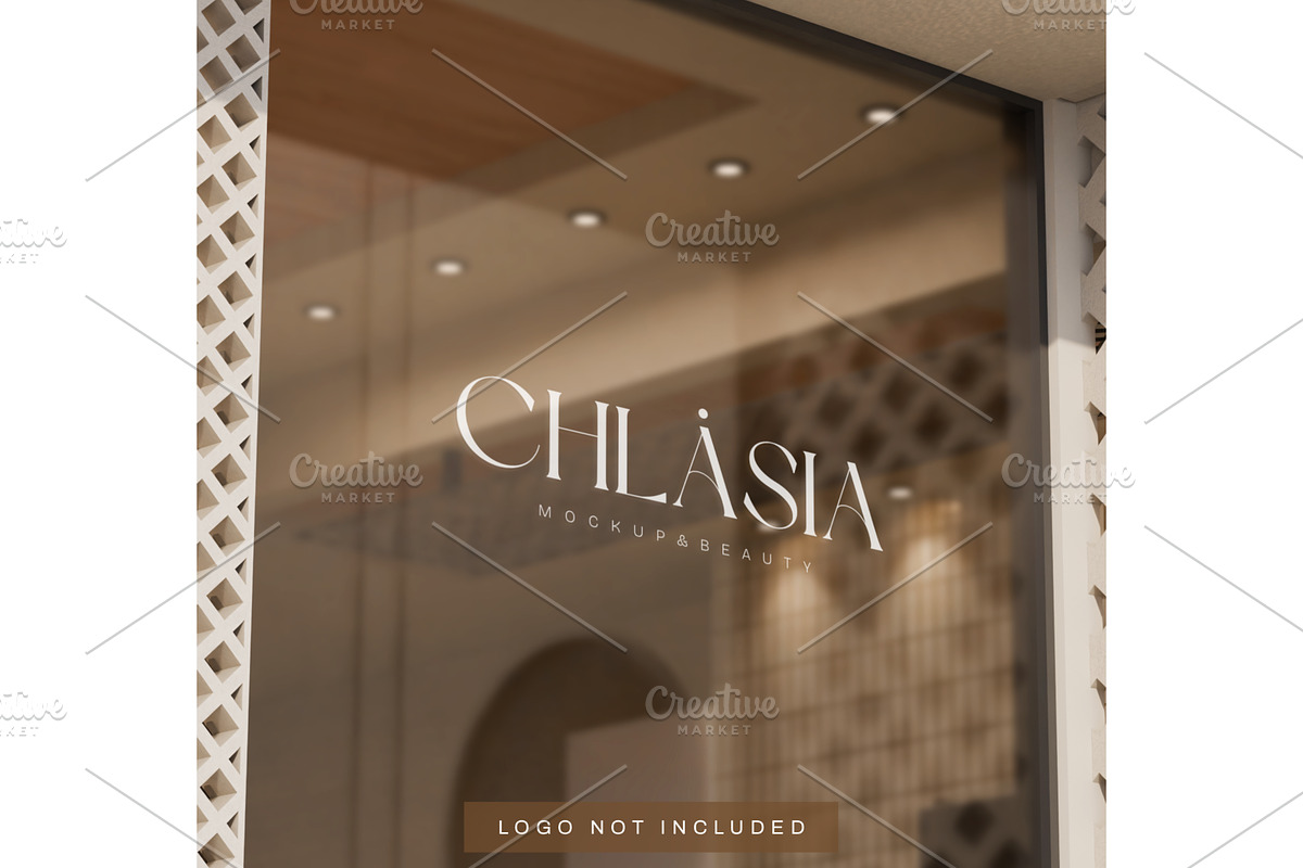 Window glass logo mockup, an Advertising Mockup by Mockthethics. (Photo 11 of 11)