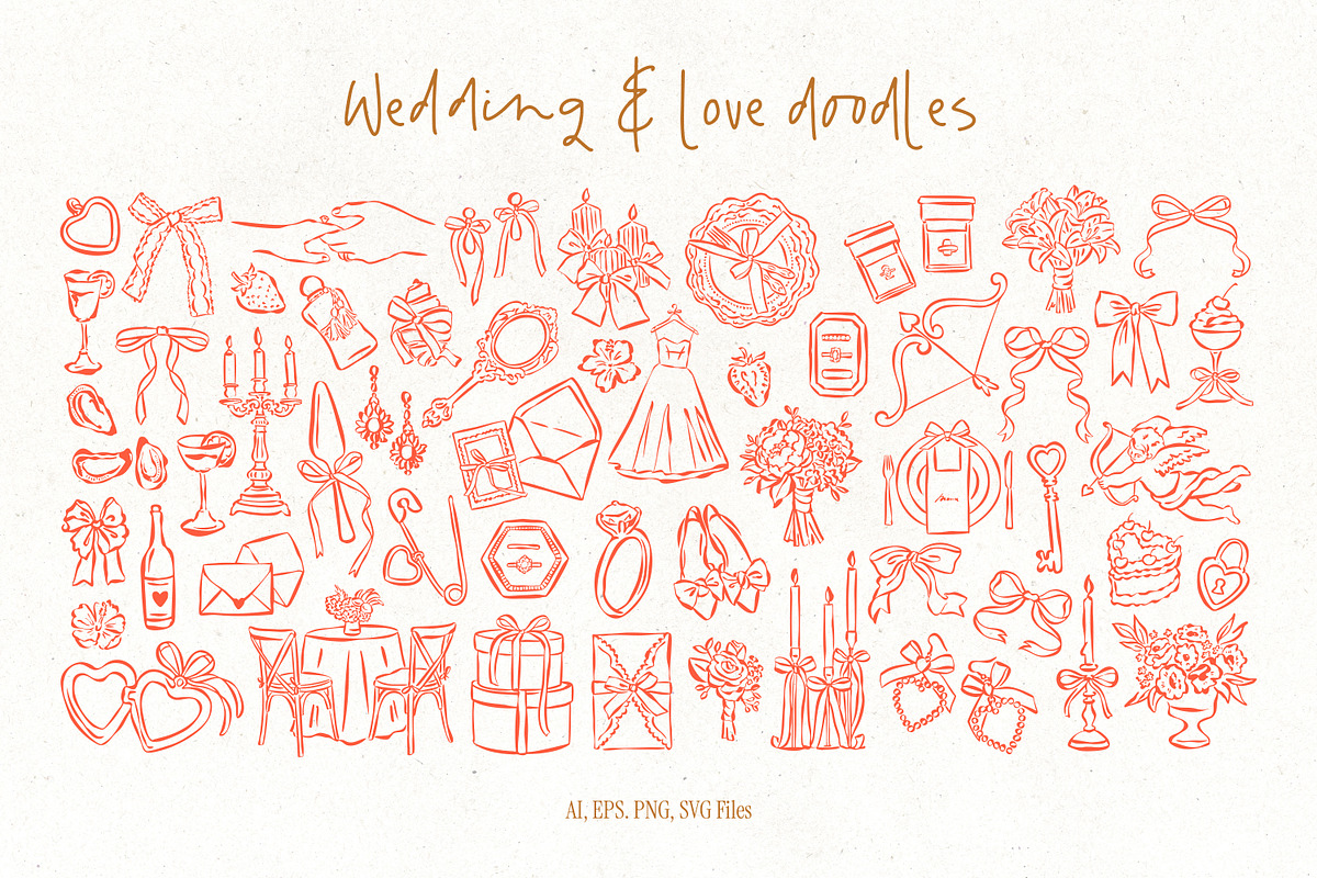 Whimsical love and wedding doodles, an Object Graphic by DesignThatMatters (Photo 5 of 11)