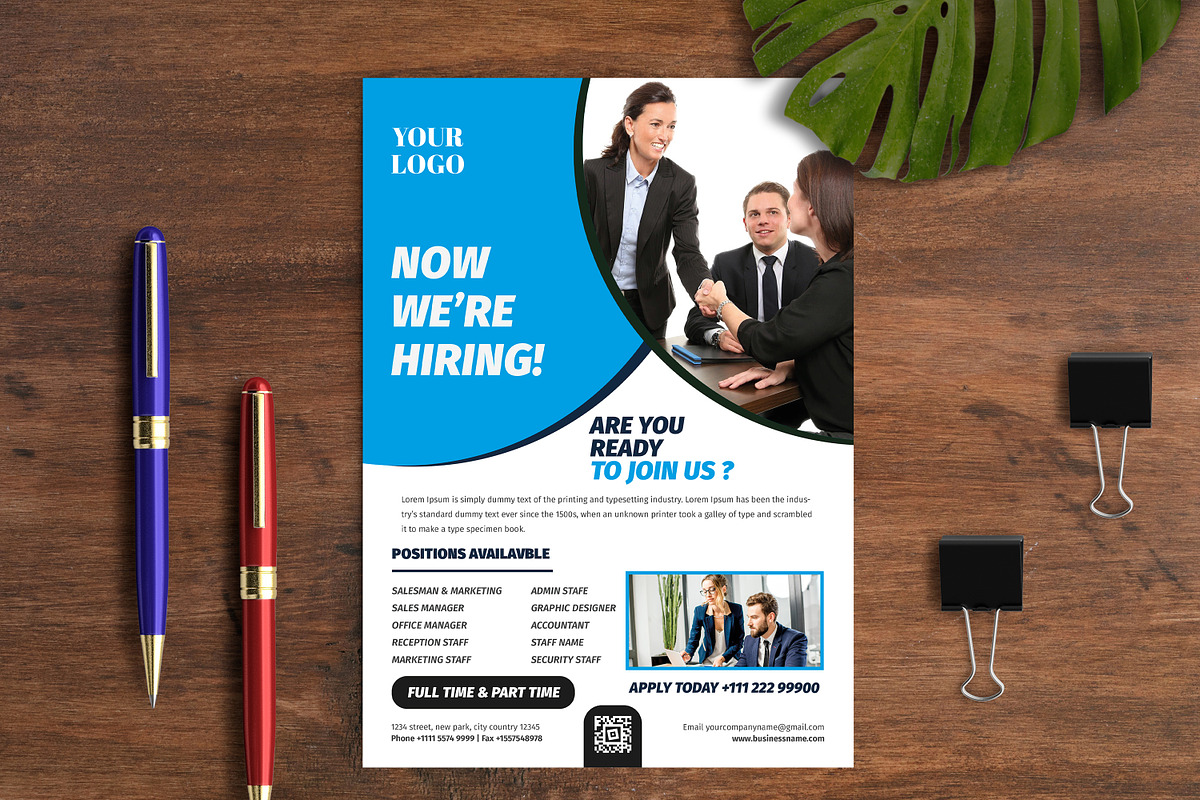 Job Vacancy Flyer Template Word, a Flyer Template by Madhabi Studio (Photo 4 of 5)