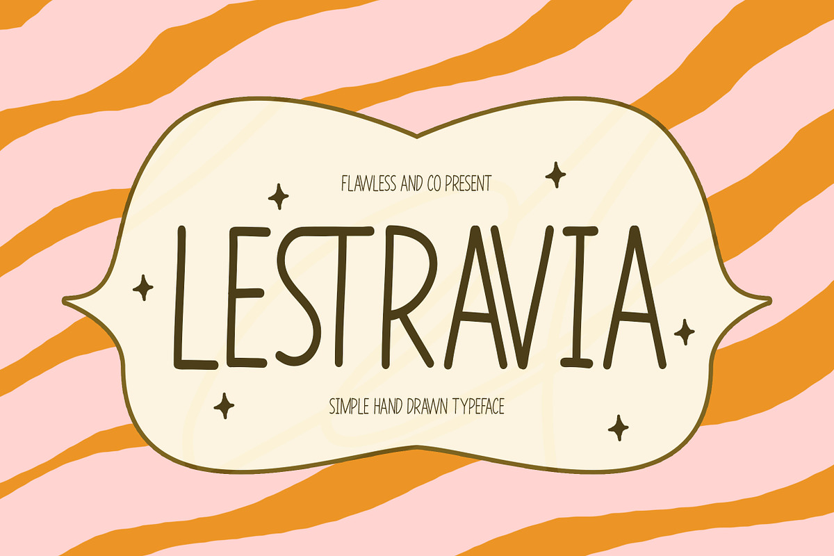 Lestravia - Simple Hand Drawn Font, a Handwritten Font by Flawless And Co (Photo 1 of 10)
