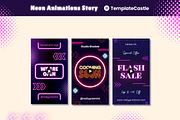 Neon Animation Instagram Story, a Templates & Theme by TemplateCastleStore (Thumbnail 1 of 9)