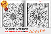 KDP Interiors, Flower Coloring Book, an Illustration by Jaboor Magics (Thumbnail 1 of 5)