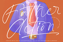 Father Action Stylish Handwritten
