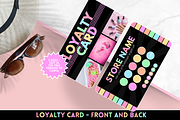 Pastel Neon Loyalty Card, a Card Template by SunshineStudioBoutique (Thumbnail 1 of 9)