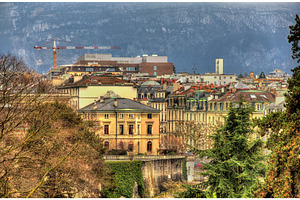 Buildings in the city center of geneva switzerland featuring geneva, old, and, an Architecture Photo by Leonid Andronov