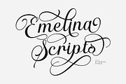 Emelina Calligraphy Scripts Font, a Script Font by Burhan Afif (Thumbnail 1 of 10)