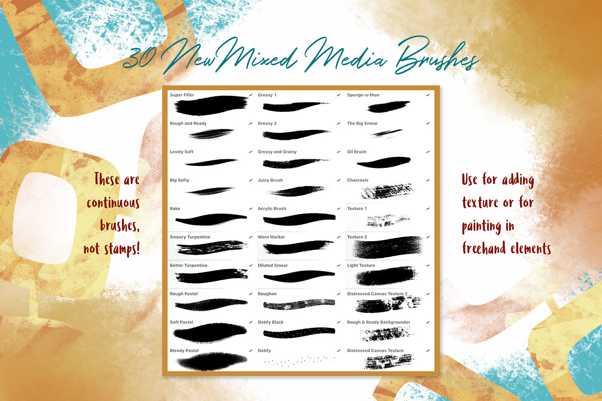 Mega Massive Mixed Media Procreate, a Brushes & More by DeloresArt (Photo 6 of 15)