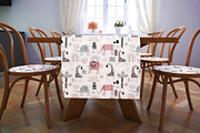 6PSD Table runner Mockup Tablecloth, a Household Mockup by GraphicVil (Thumbnail 5 of 9)