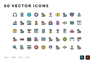 Podcast icons, an Icon by Wencory