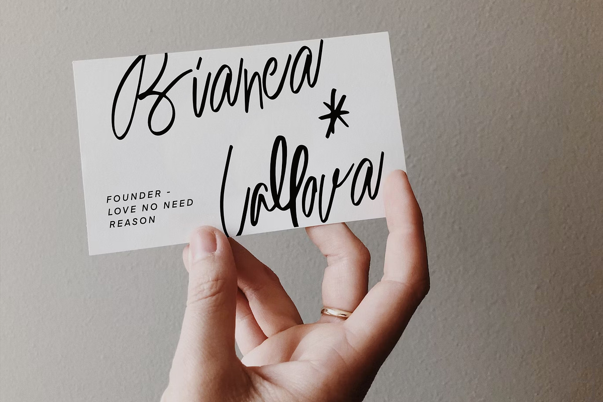 Ballove - Modern Handwritting Love, a Script Font by delipensil (Photo 5 of 9)