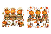 Trio Pumpkin PNG Clipart Bundle, a Seasonal Illustration by Nicolle's Colorful Art (Thumbnail 4 of 6)