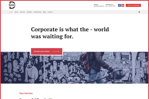 Corporate Business WordPress Theme - Delight preview 7