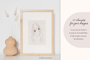 Line art floral woman & elements, a Person Illustration by Katerina.Sea.Design (Thumbnail 2 of 10)