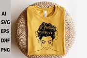 Messy Bun Svg Bundle, Woman Face, a Person Illustration by FancyDesignStudio (Thumbnail 8 of 8)