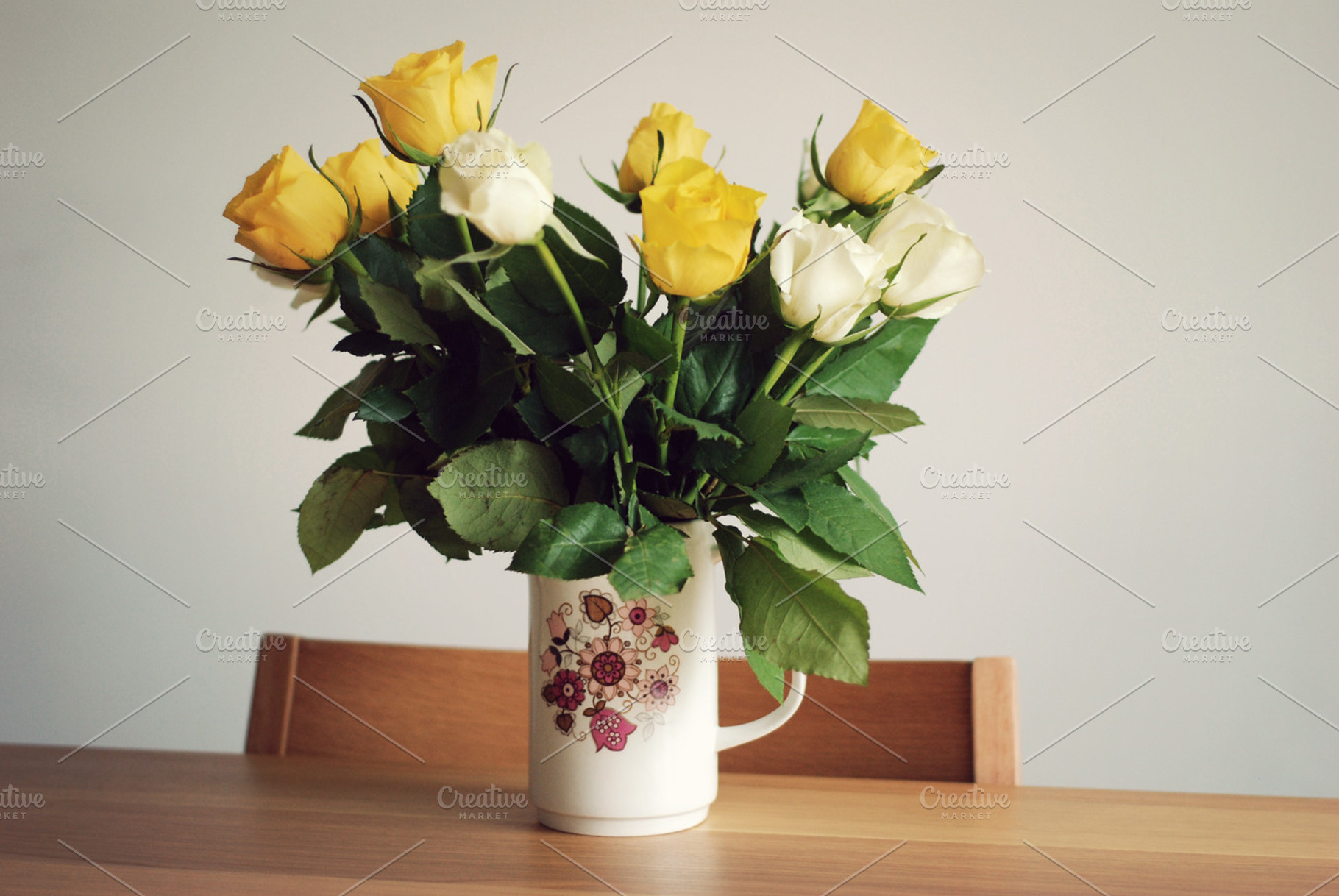 Roses In A Vintage Jug