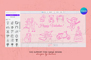 Hand Drawn Valentines Clipart Bundle, an Outline Icon by Baleee (Thumbnail 11 of 15)