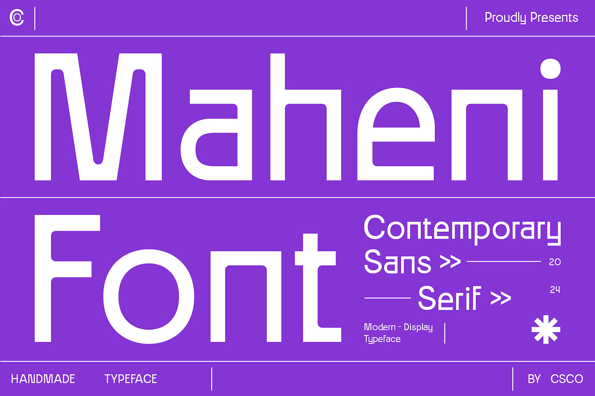 Maheni – Contemporary Sans, a Sans Serif Font by Craft Supply Co. (Photo 1 of 8)