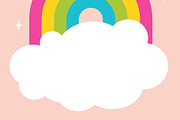 Cute Rainbow With Cloud And Sparkle, a Decorative Illustration by Black White Mouse Design (Thumbnail 6 of 6)