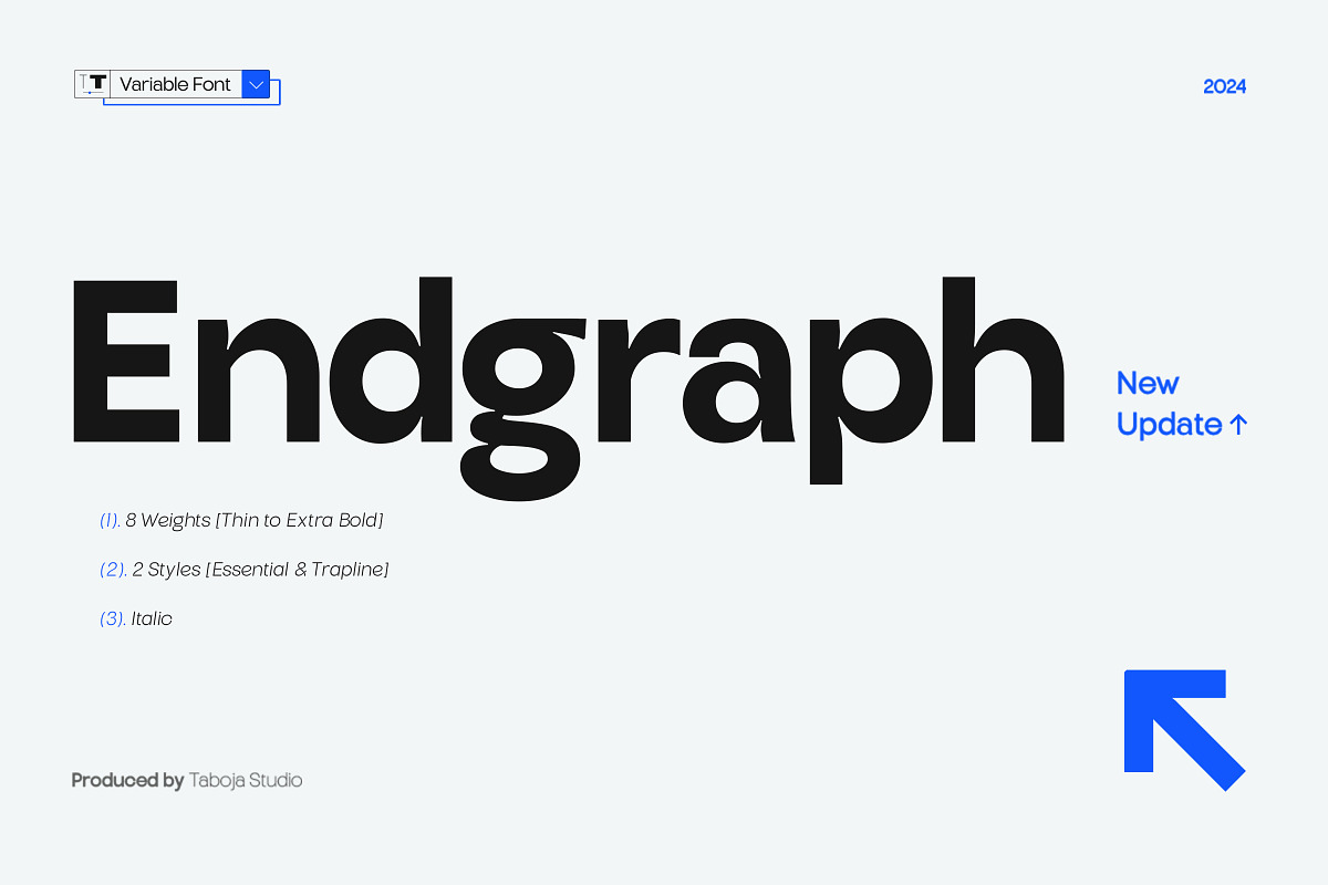 TBJ Endgraph Variable Font, a Sans Serif Font by Taboja Studio (Photo 1 of 21)