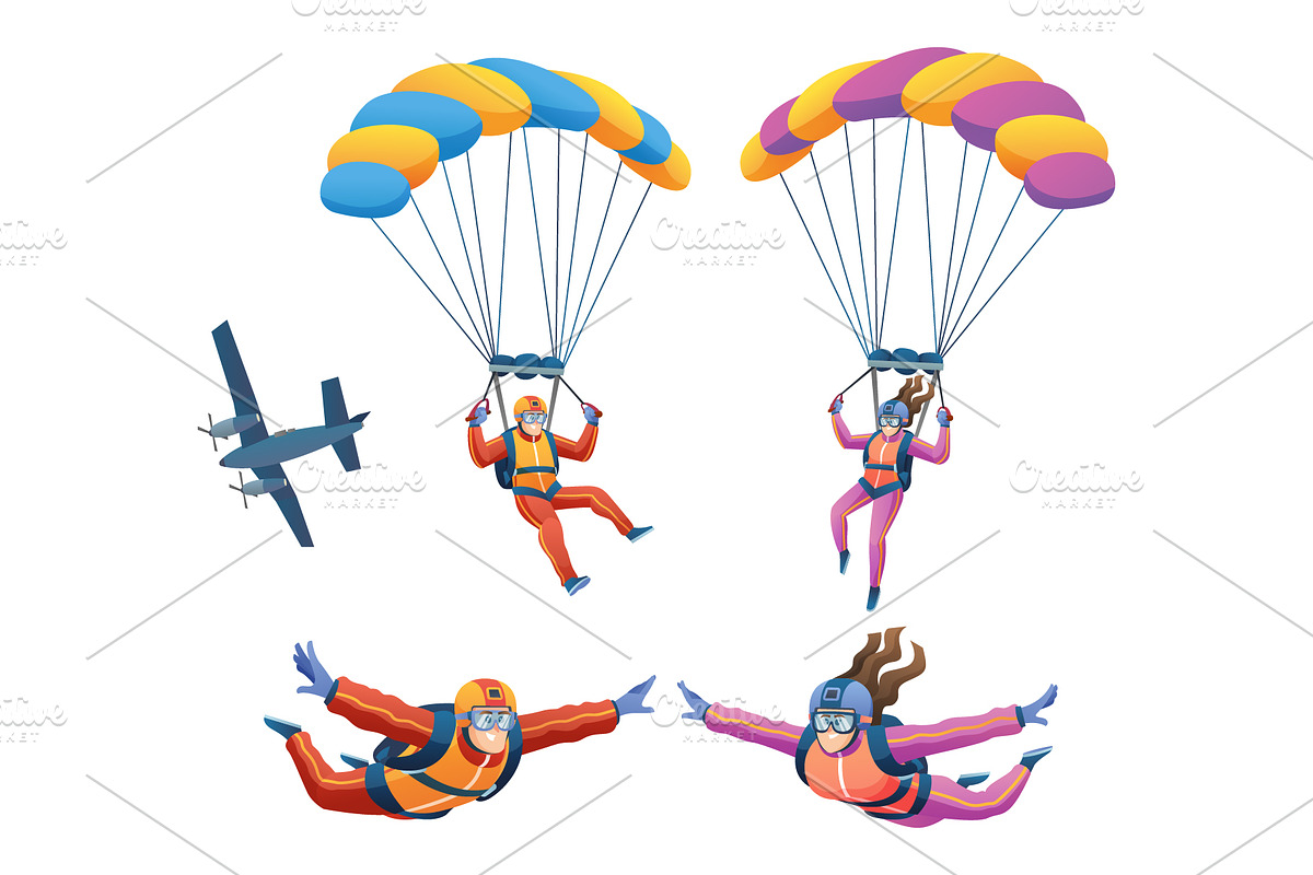 Skydiving Collection, a Person Illustration by YG Studio (Photo 3 of 3)