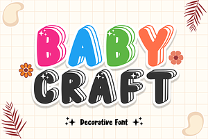 Baby Craft - Playful & Bubbly, a Font by KiddoGlyphs Studio