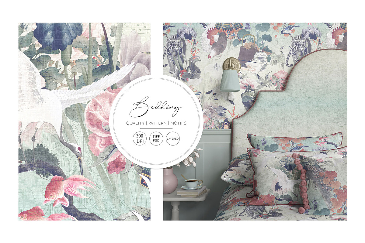 Edo Blooms, Oriental luxury Prints+, a Pattern Graphic by TSTUDIO (Photo 14 of 14)