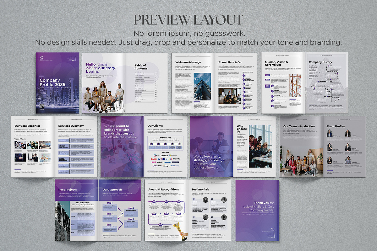 Minimalist Corporate Company Profile, a Brochure Template by Oshin Design (Photo 2 of 6)