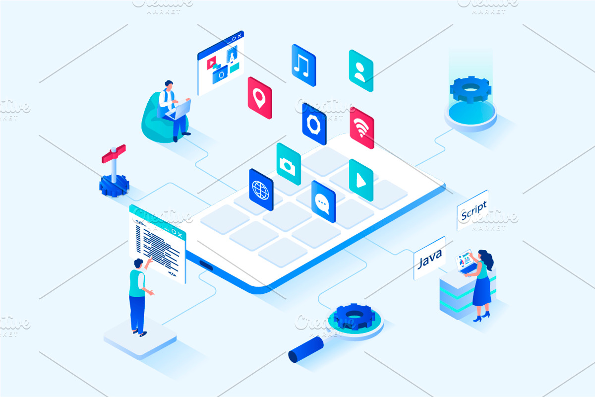 Isometric Web Illustrations, a Templates & Theme by alexdndz (Photo 2 of 31)