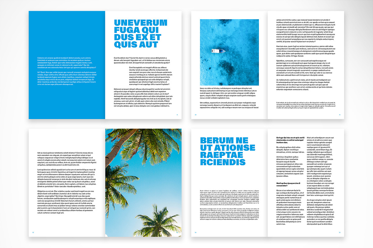Bold Blue Travel Magazine Template preview 3