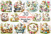 Cute spring clipart lamb clipart, an Illustration by RobertsArt (Thumbnail 1 of 7)