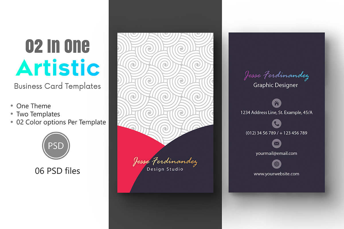 Artistic Business Card Bundle, a Business Card Template by M6 Gallery (Photo 9 of 18)